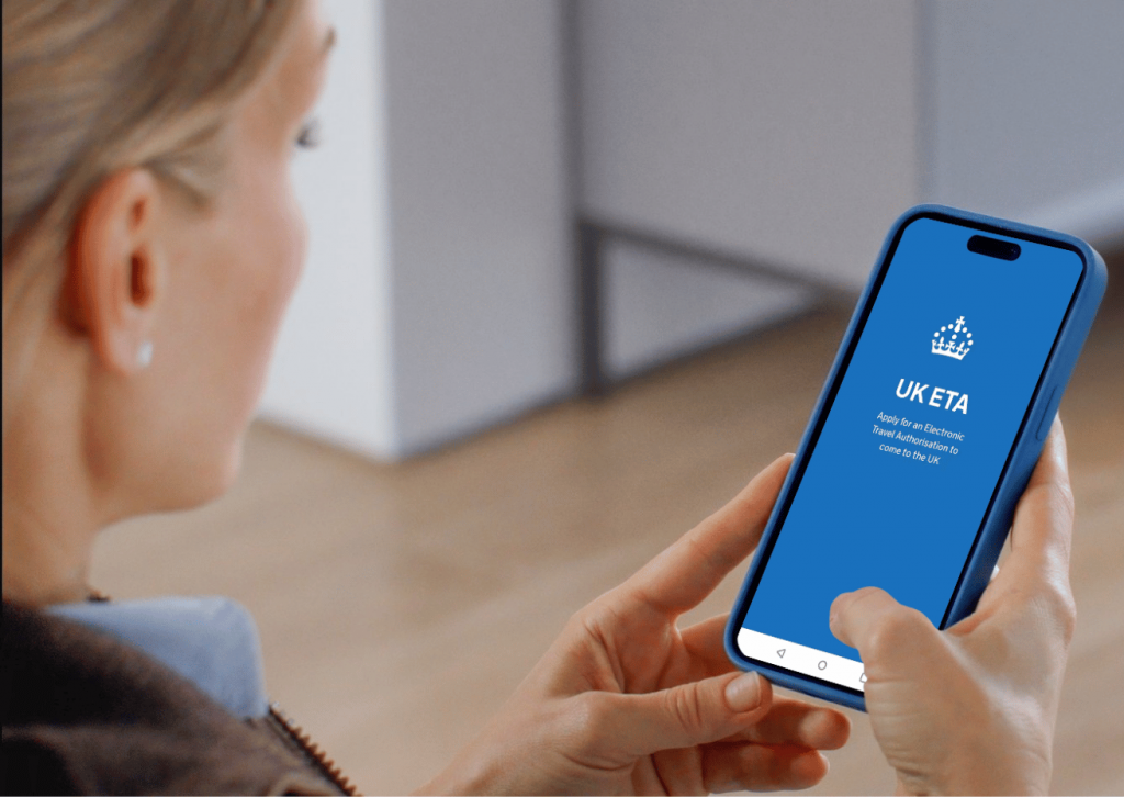 UK ETA App Antrag auf dem Smartphone für die Einreise nach Großbritannien